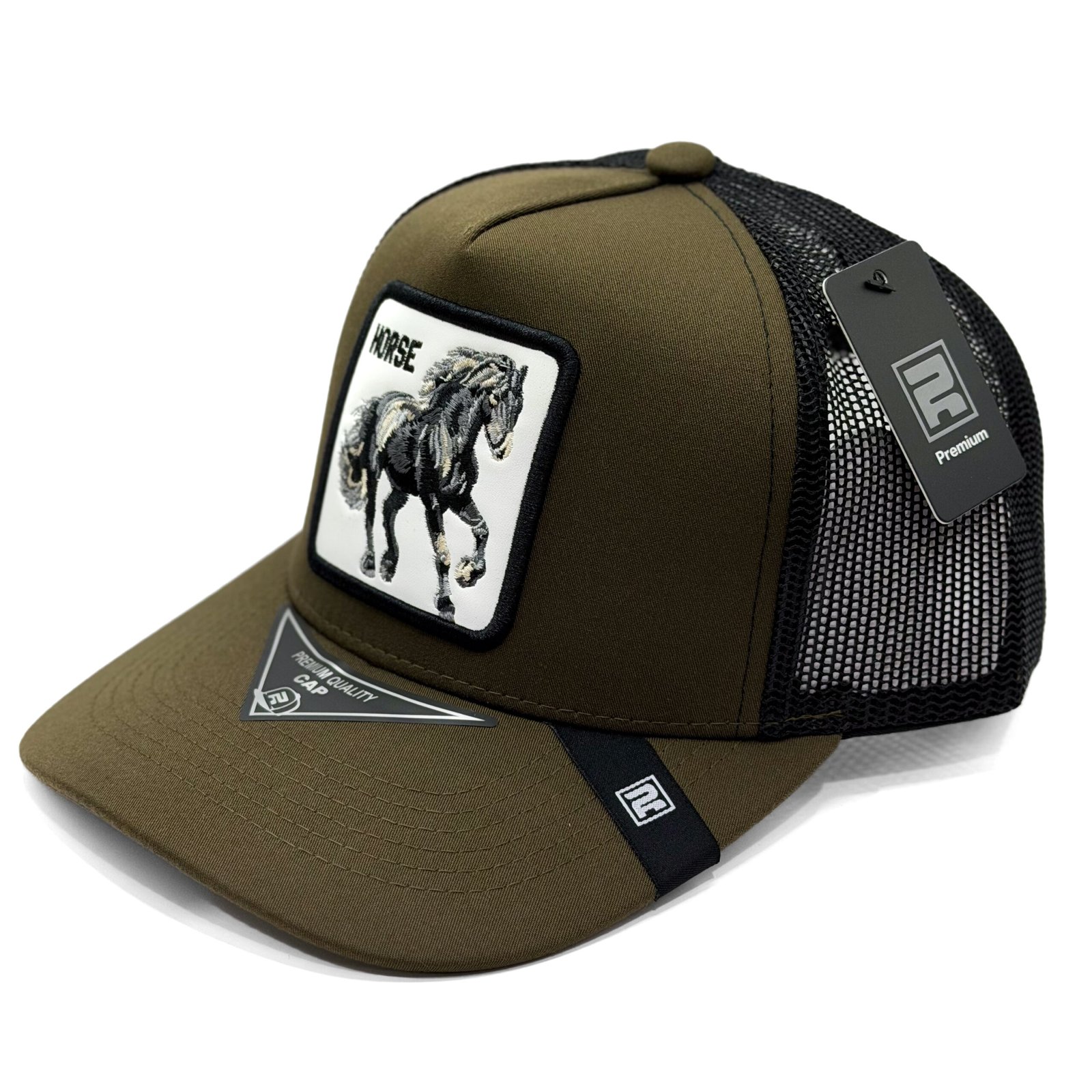 textil-ryu-animal-design-horse-olive-black