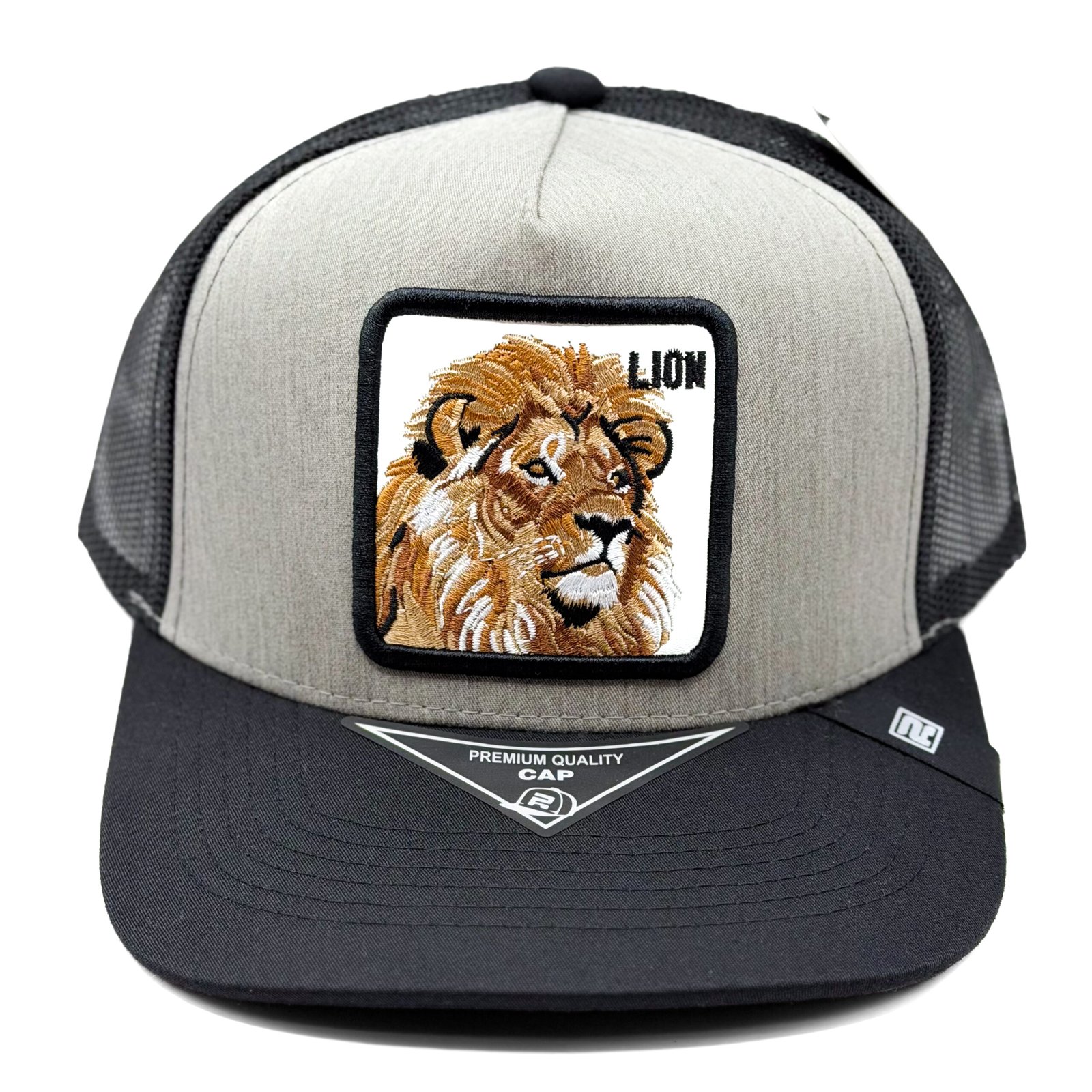 textil-ryu-lion-head-grey-black-frontal
