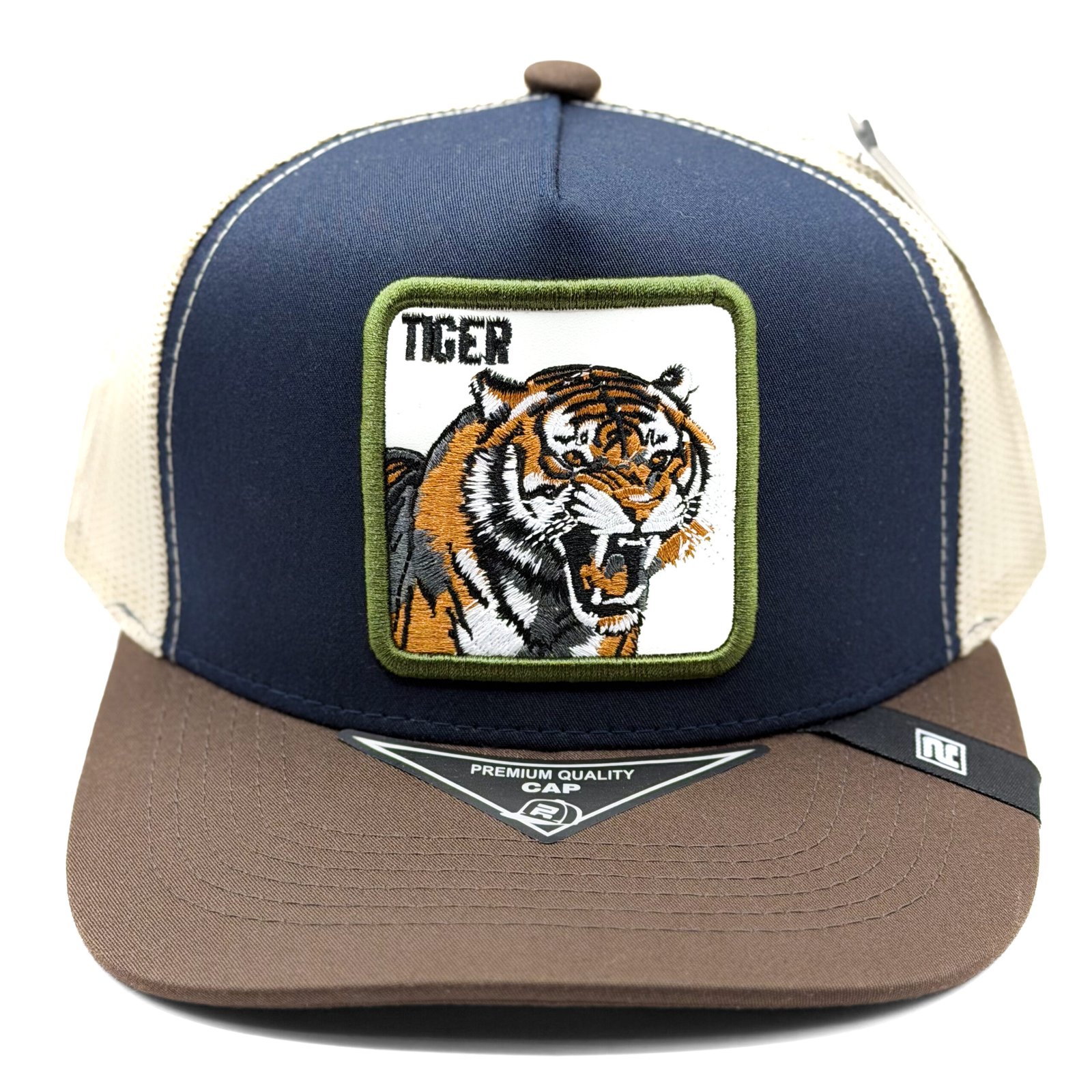 textil-ryu-tiger-navy-brown-khaki-frontal